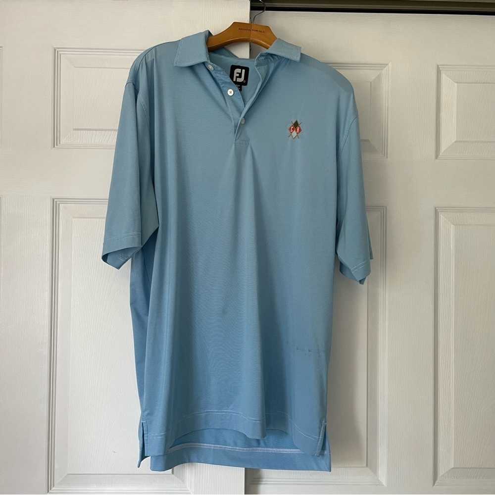 FJ Footjoy Blue Golf Shirt